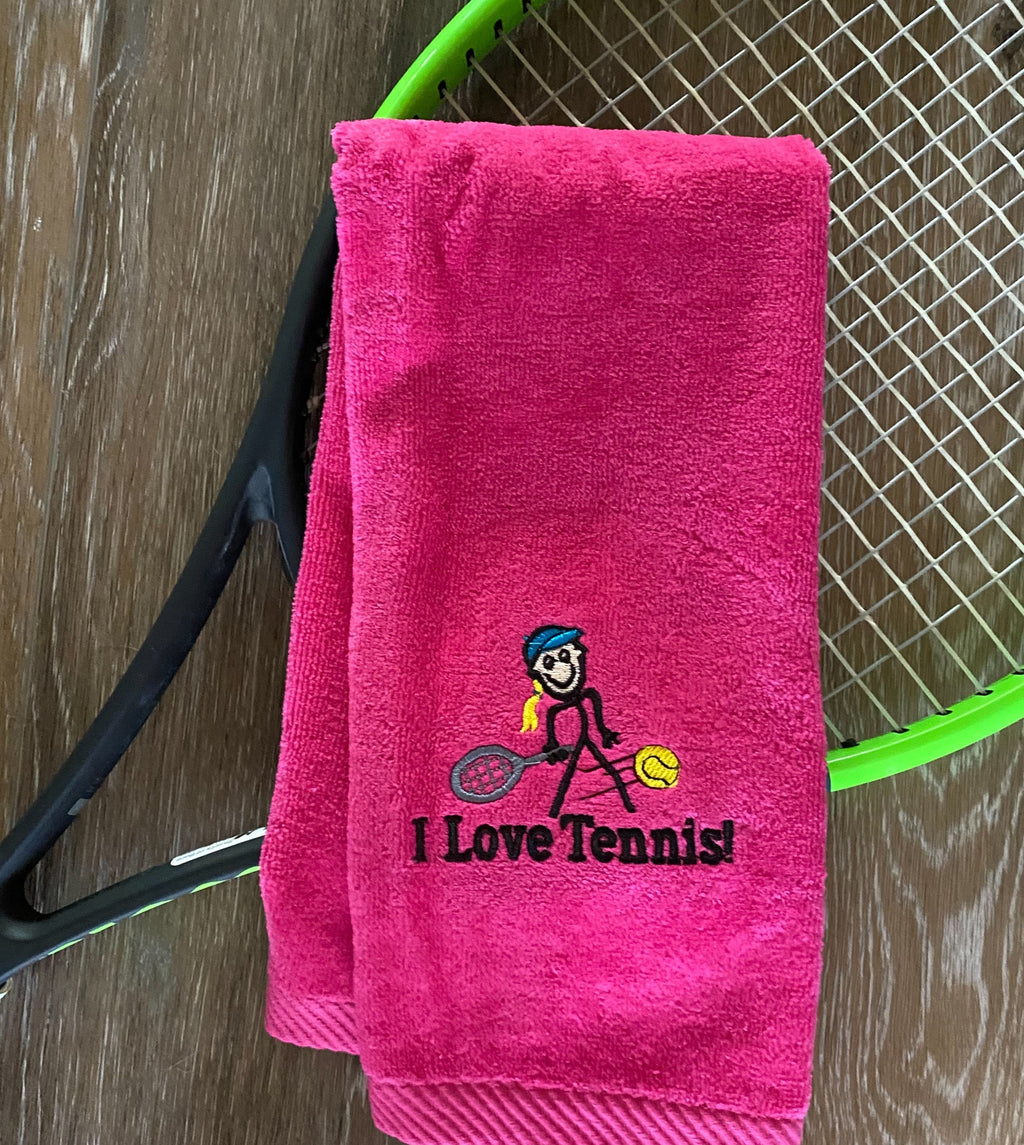 Personalized Tennis Towel: Embroidered Cotton Sports Gift
