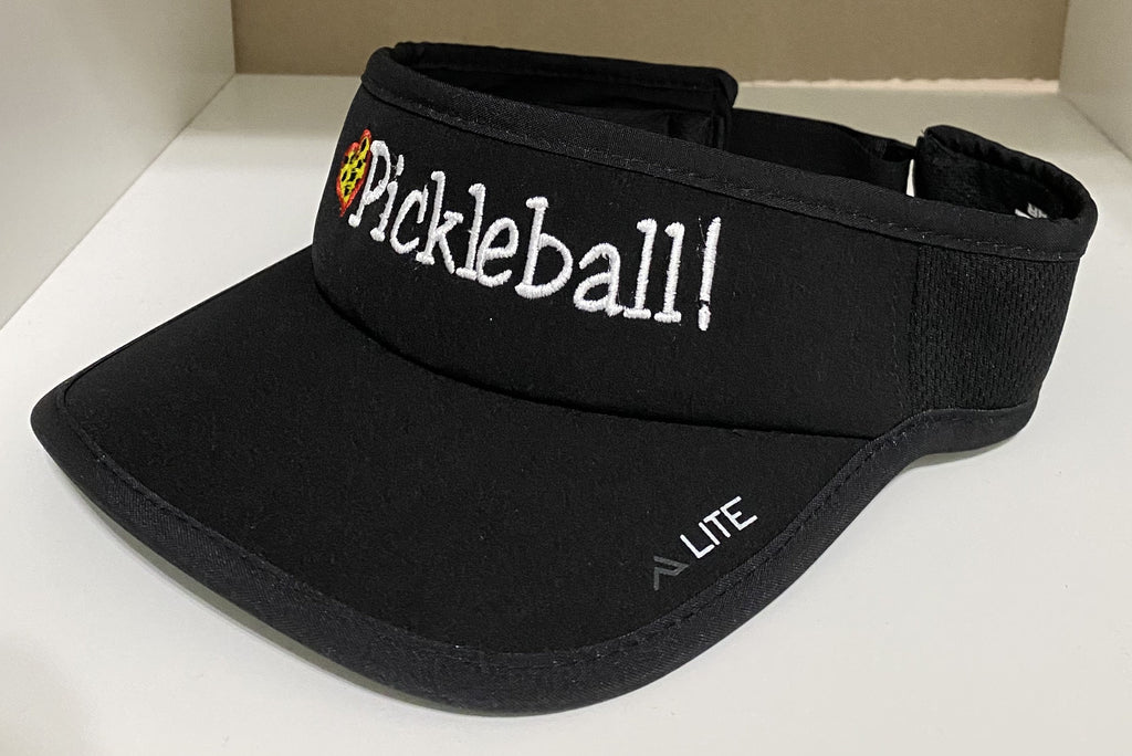 Embroidered "Love Pickleball" Visor: Dri-Fit Sun Protection