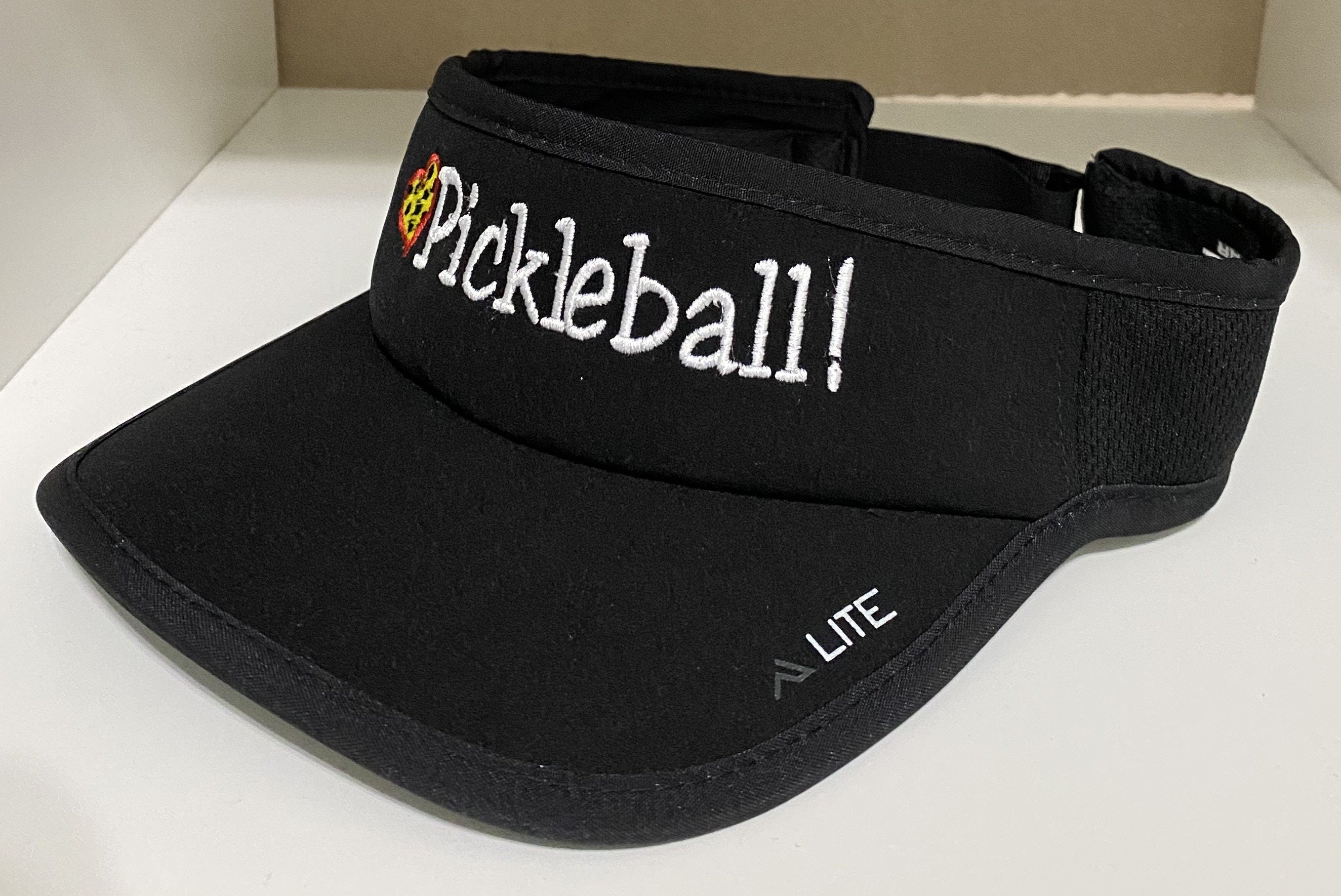 Embroidered "Love Pickleball" Visor: Dri-Fit Sun Protection