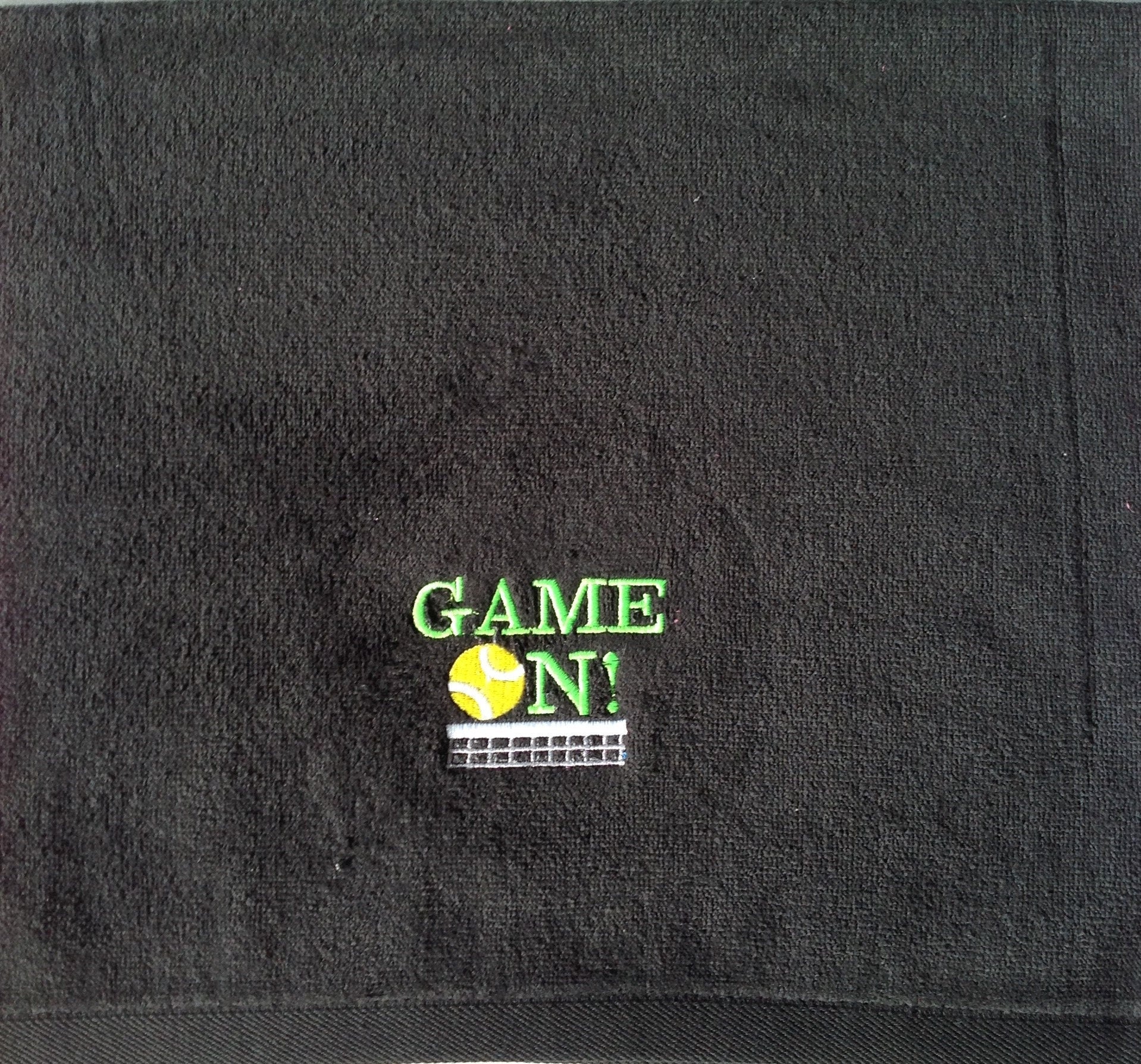 Embroidered Tennis Towel – "Game On" Sports Towel