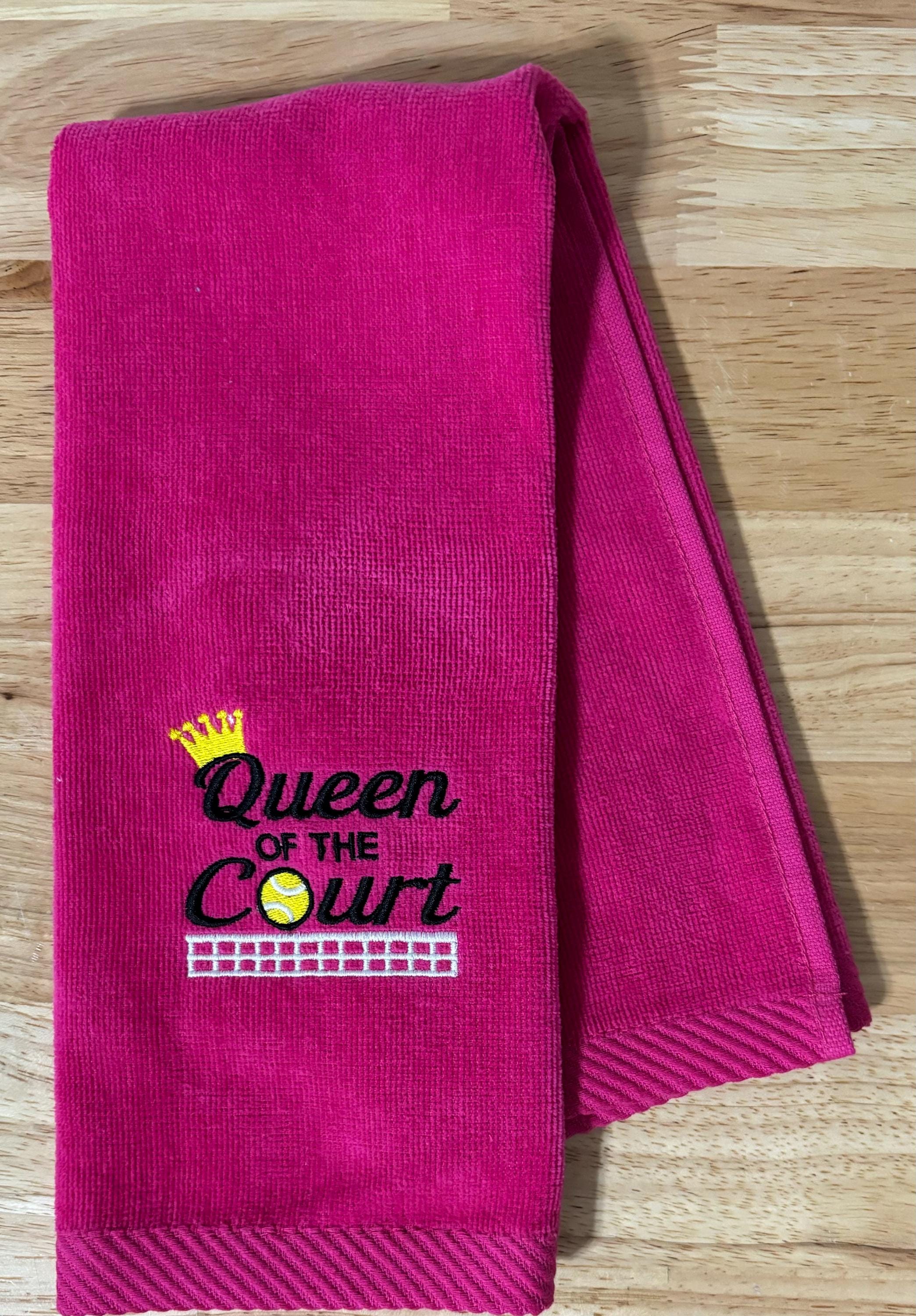 Queen of the Court Embroidered Tennis Towel – Tennis Gift