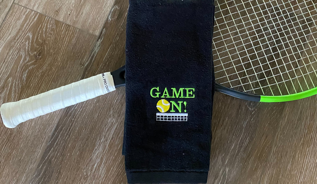 Embroidered Tennis Towel – "Game On" Sports Towel