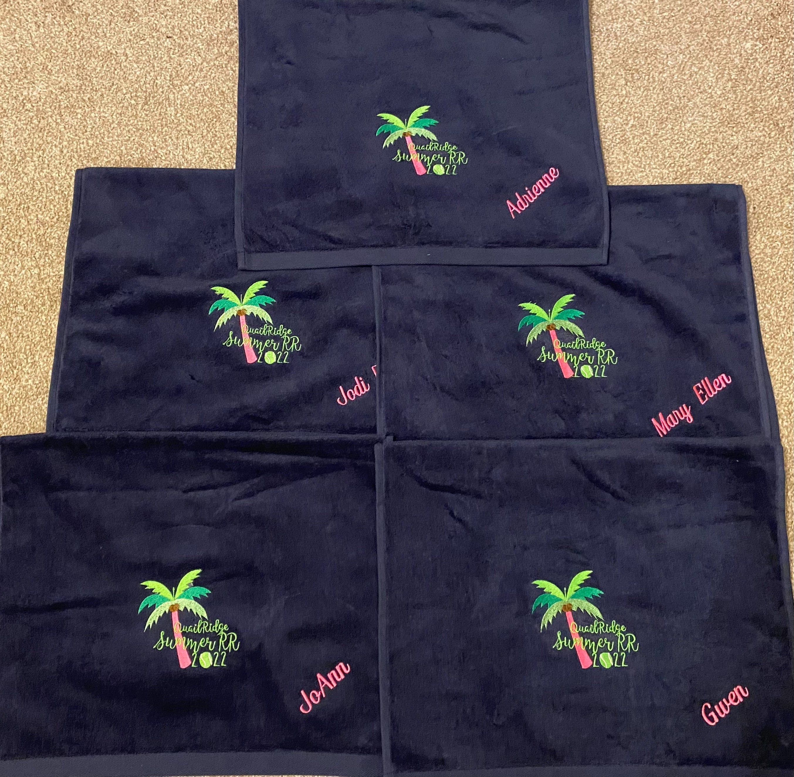 Custom Embroidered Tennis Towel – Personalized Team Gift