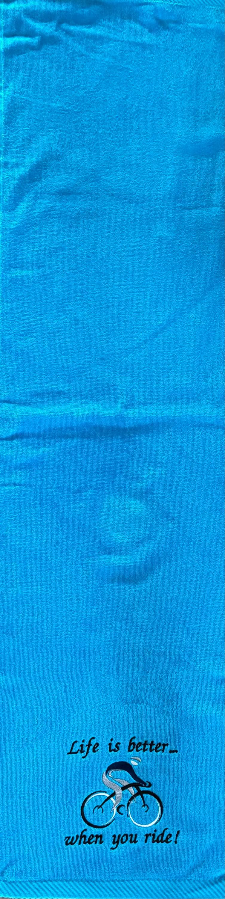 Life Is Better When You Ride Towel – Embroidered Cycling Towel