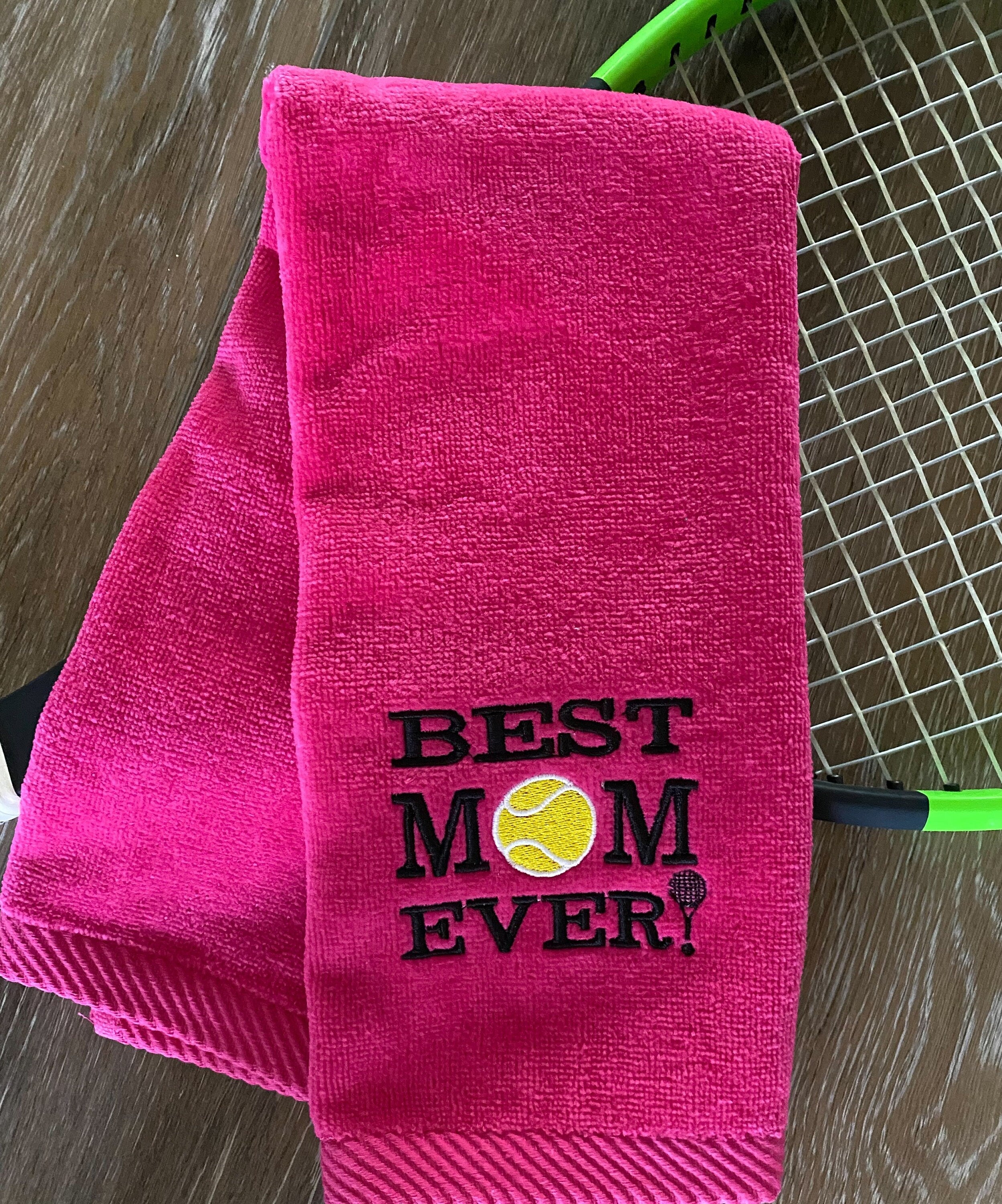 Best Mom Ever! Tennis towel,  Cotton Velour Sports Gift