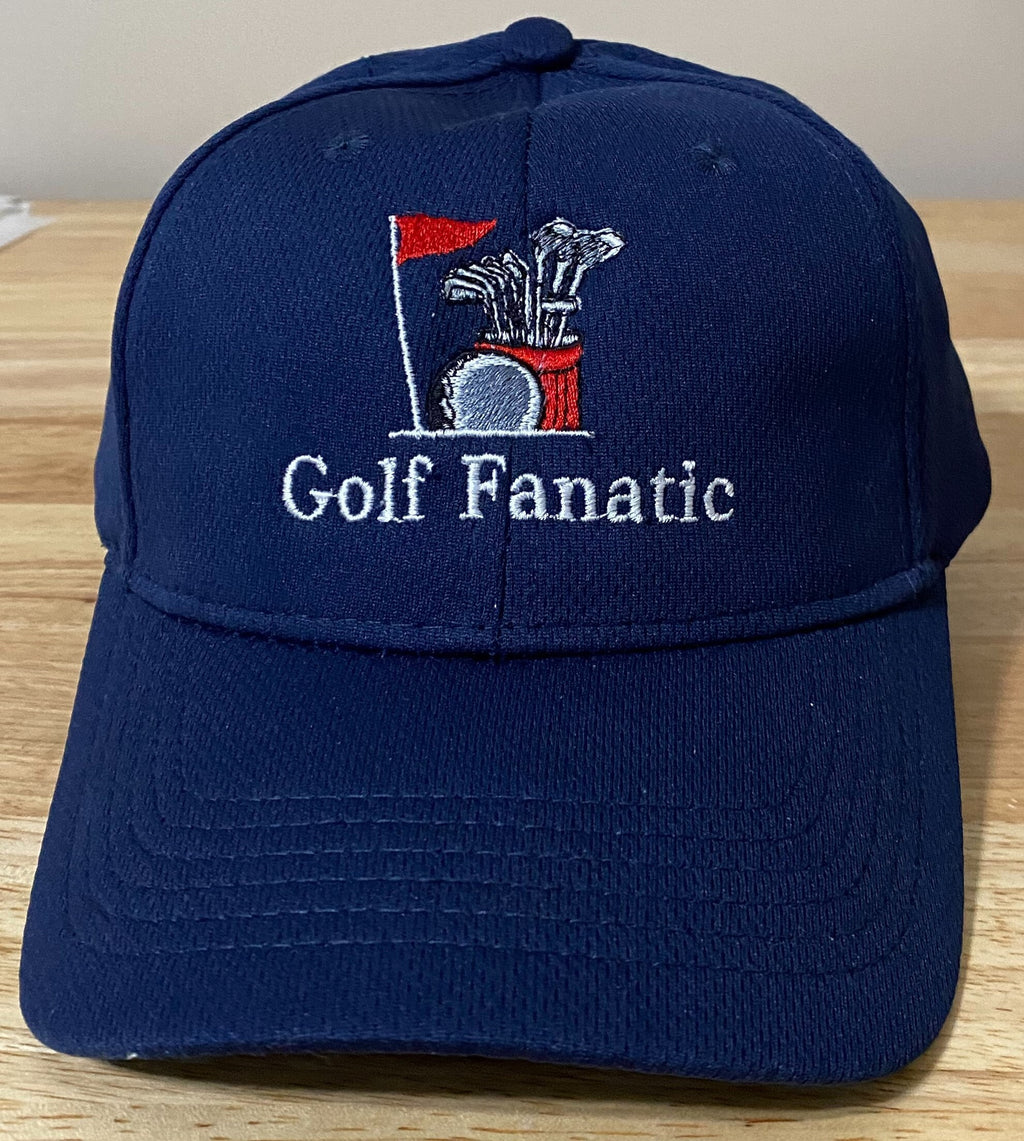 Embroidered Golf Fanatic Cap: Performance Wicking Hat, Gift for Golfers