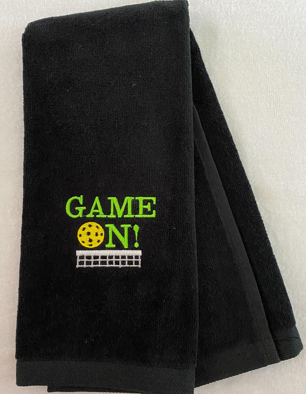 Personalized Pickleball Towel – Game On Design | Embroidered