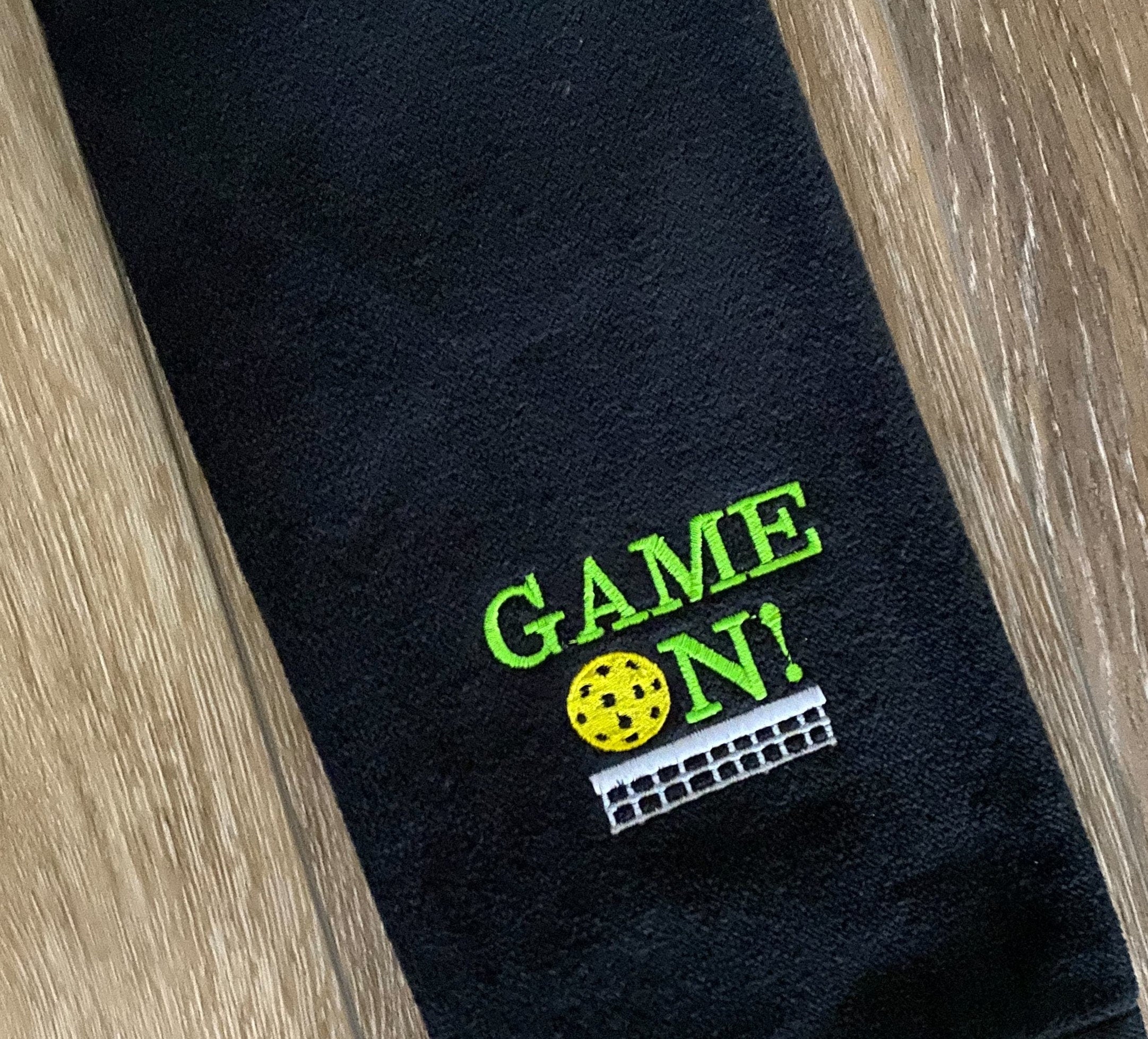 Personalized Pickleball Towel – Game On Design | Embroidered