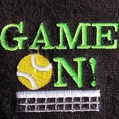 Embroidered Tennis Towel – "Game On" Sports Towel