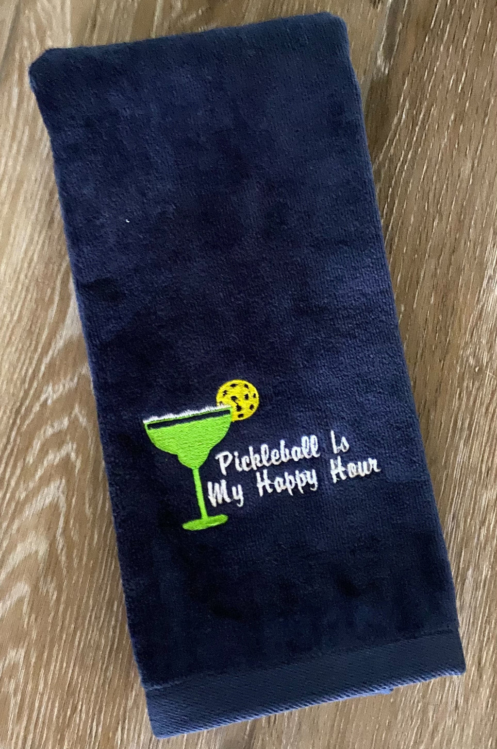 Pickleball is my happy hour – Personalized Pickleball Towel
