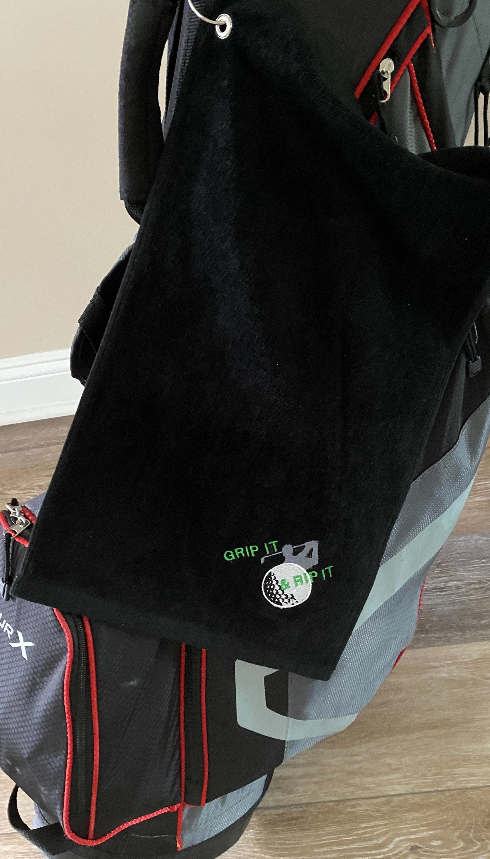 Embroidered Golf Towel: Grip It and Rip It Cotton Velour