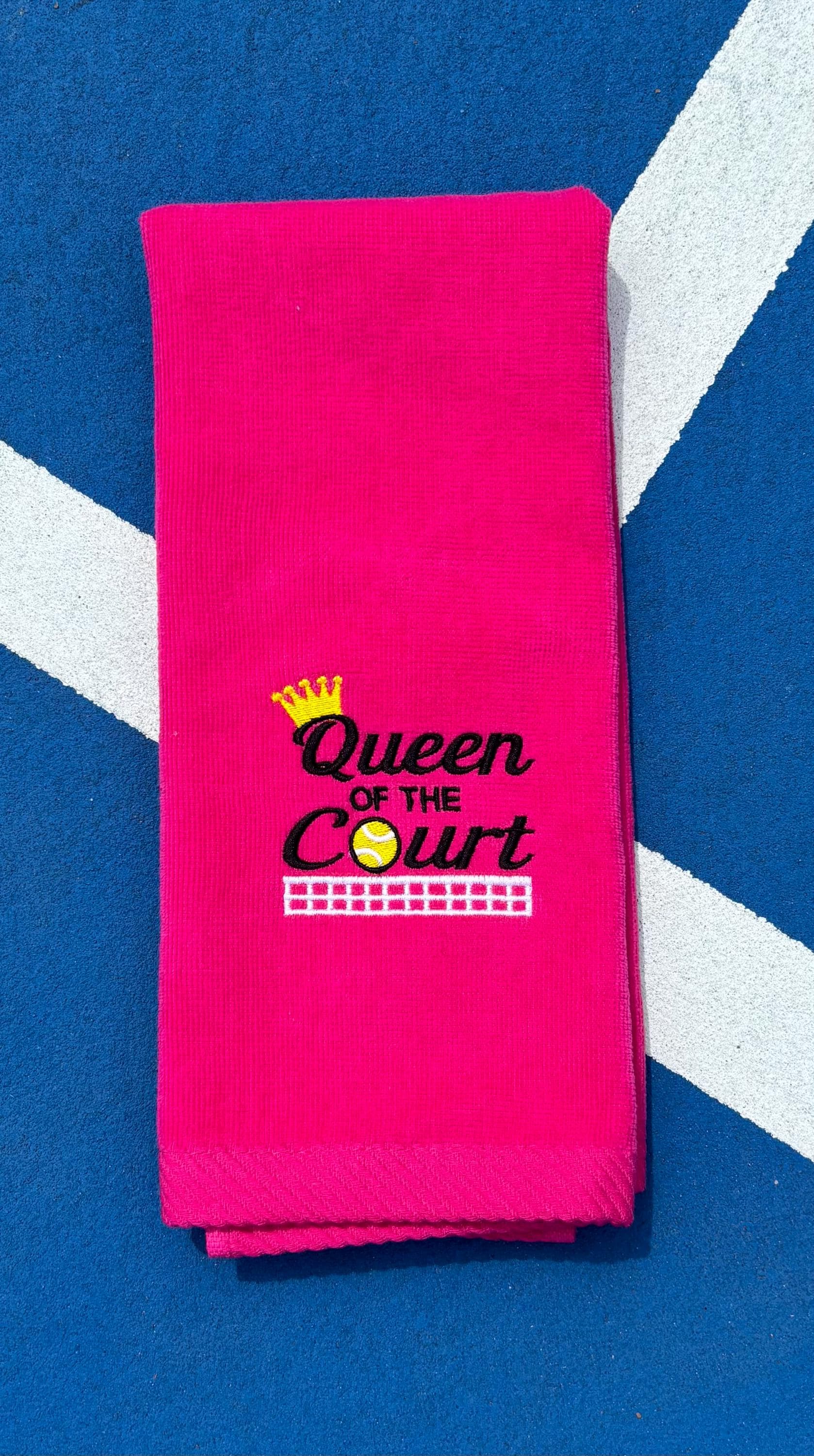Queen of the Court Embroidered Tennis Towel – Tennis Gift