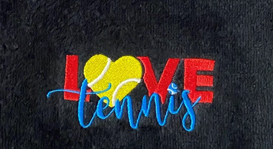 Love Tennis Custom Embroidered Tennis Towel – Tennis Gift