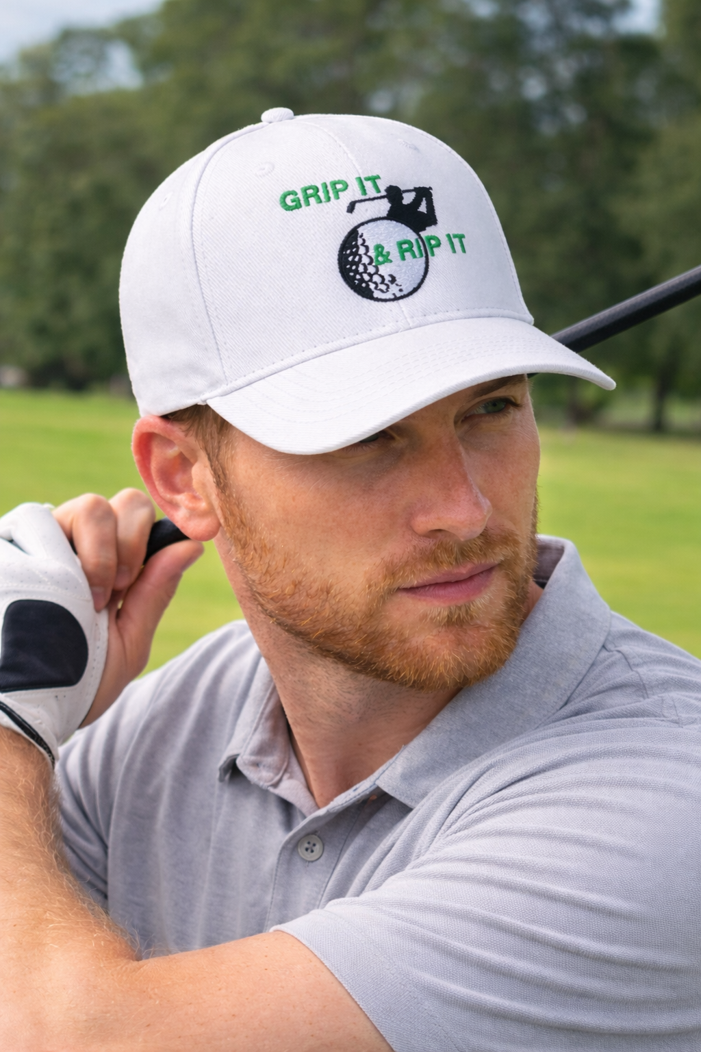 Embroidered Golf Cap, Grip It and Rip It, Golf Gift