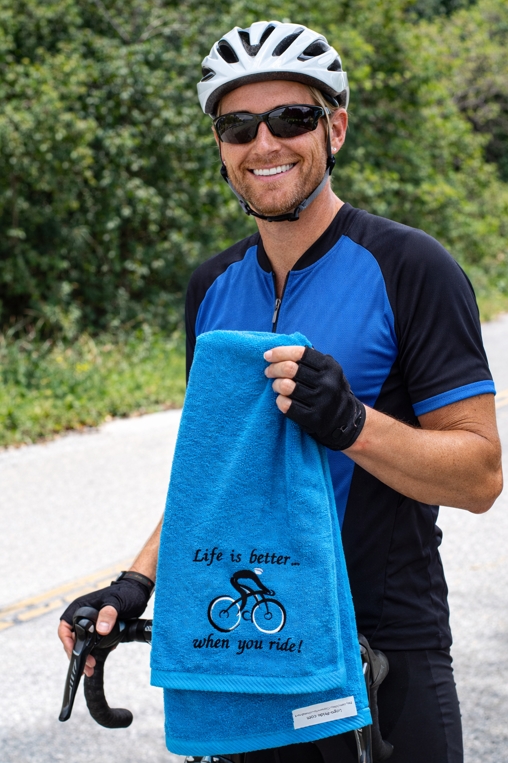 Life Is Better When You Ride Towel – Embroidered Cycling Towel