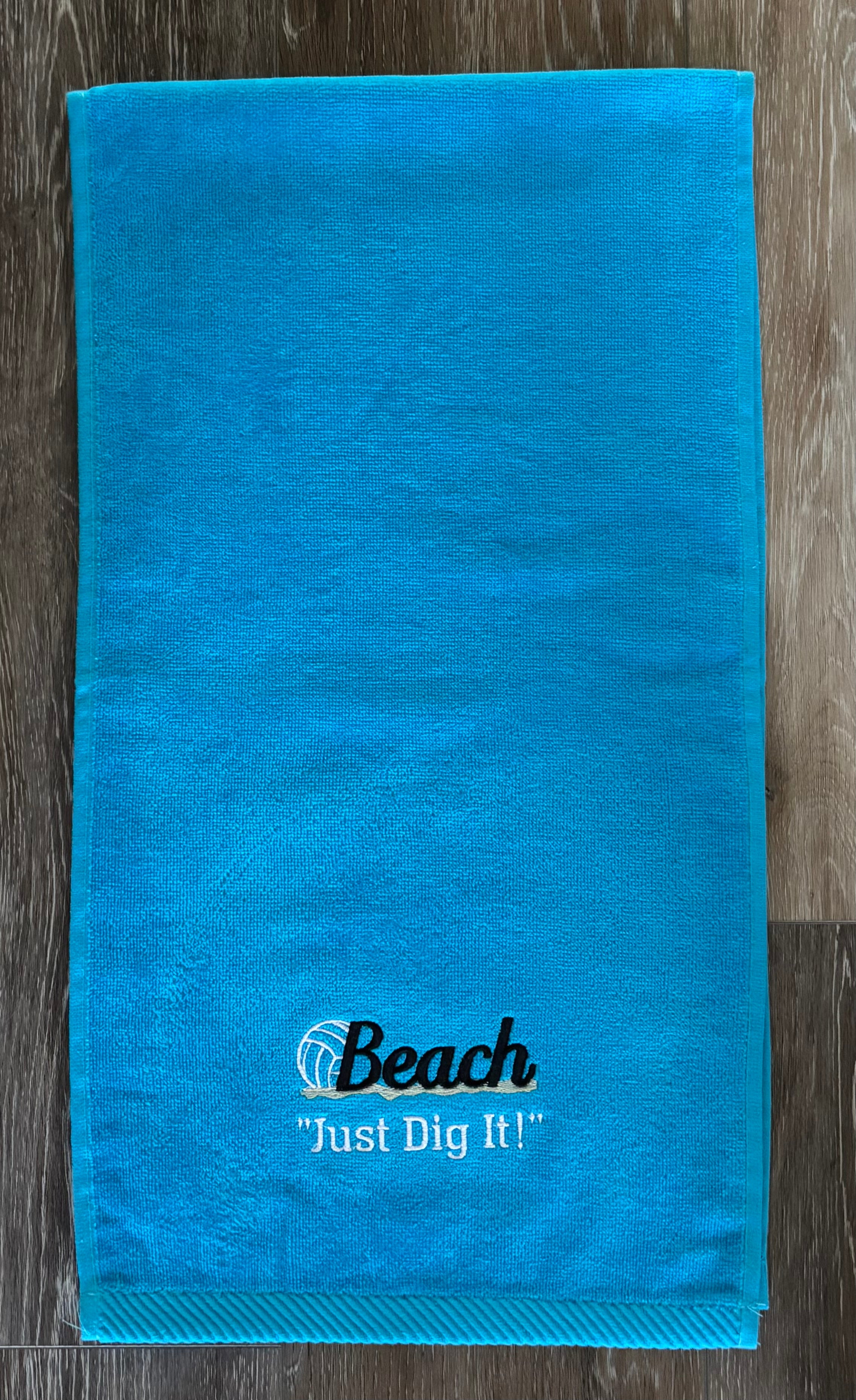 Embroidered Fitness Volleyball Towel – Just Dig It! Sports Gift