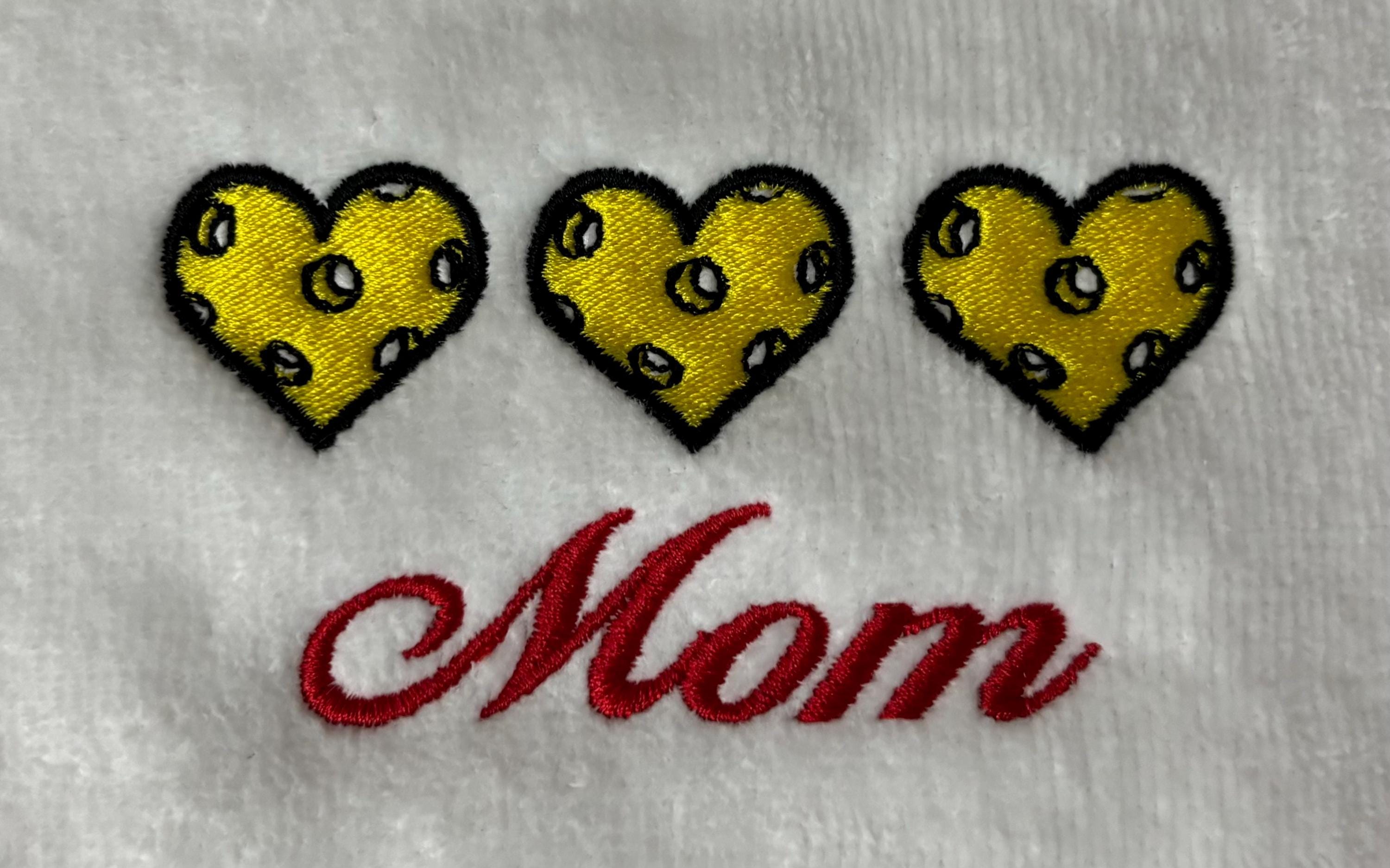Pickleball Mom or Grandma Towel – Personalized Embroidered Pickleball Gift
