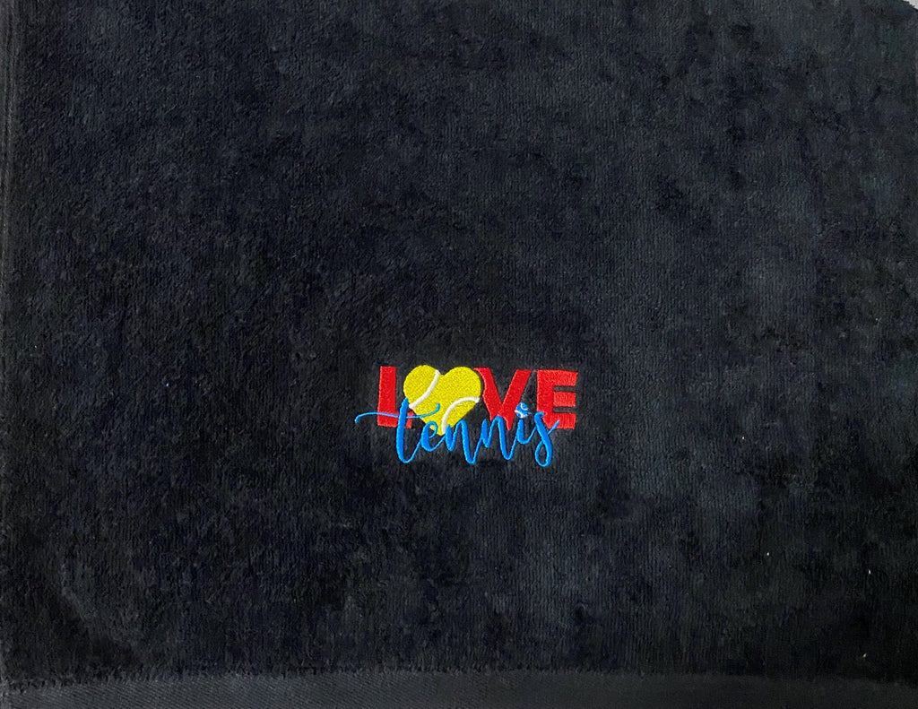 Love Tennis Custom Embroidered Tennis Towel – Tennis Gift