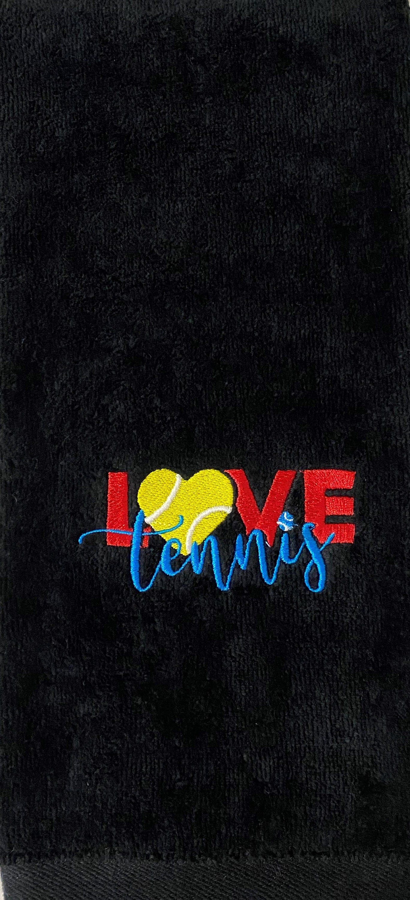 Love Tennis Custom Embroidered Tennis Towel – Tennis Gift