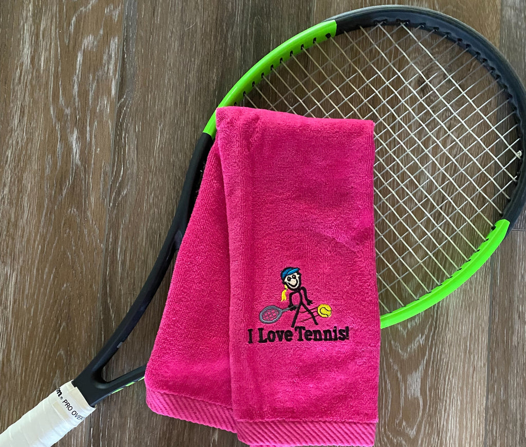 Personalized Tennis Towel: Embroidered Cotton Sports Gift