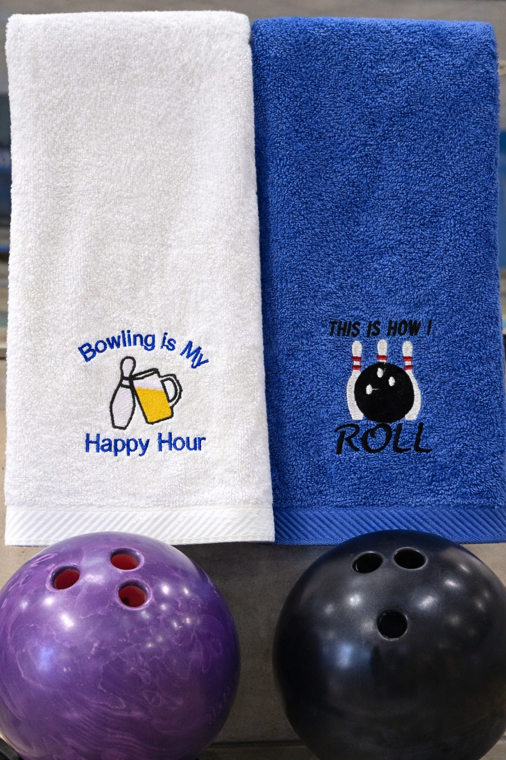 Personalized Bowling Towel - "This Is How I Roll."