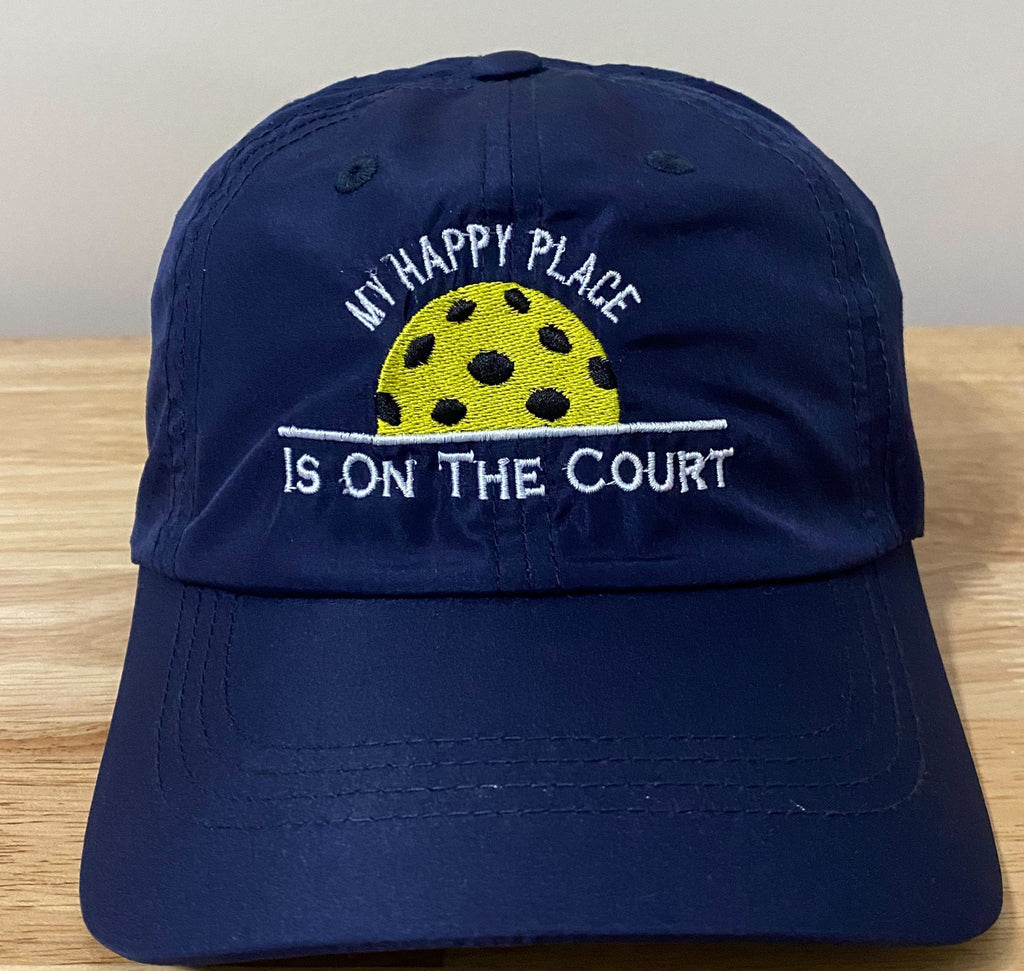 Embroidered Pickleball Hat – My Happy Place on the Court