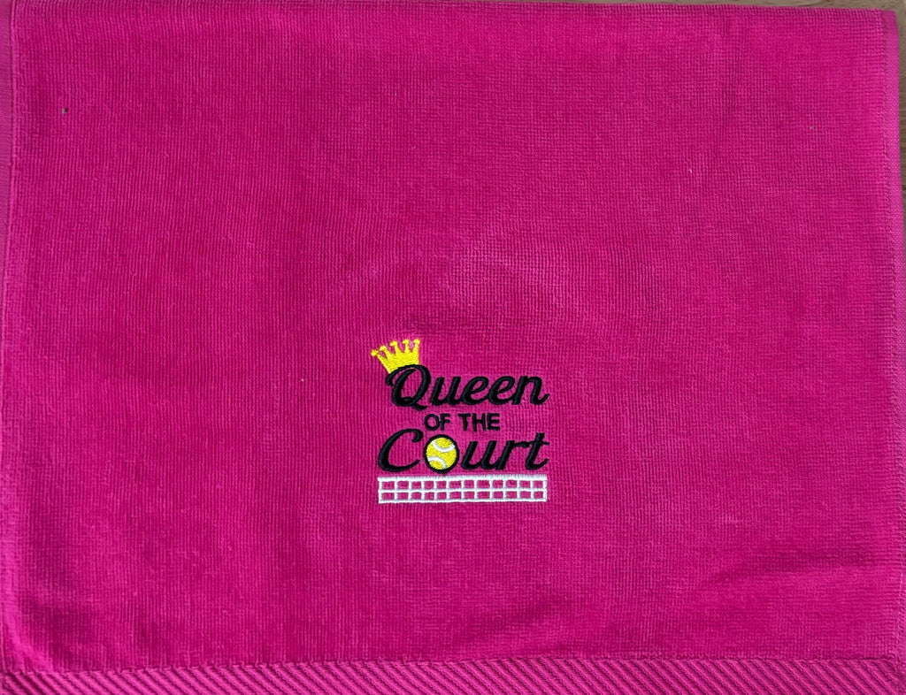 Queen of the Court Embroidered Tennis Towel – Tennis Gift