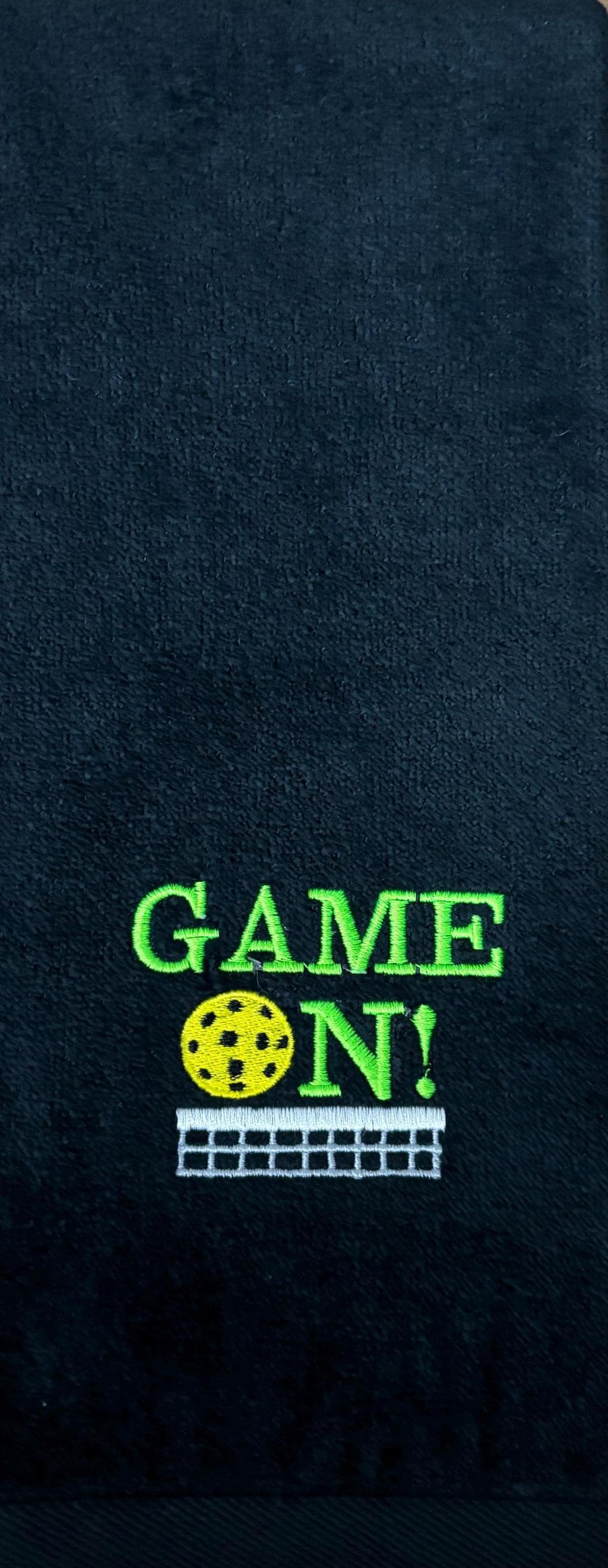 Personalized Pickleball Towel – Game On Design | Embroidered