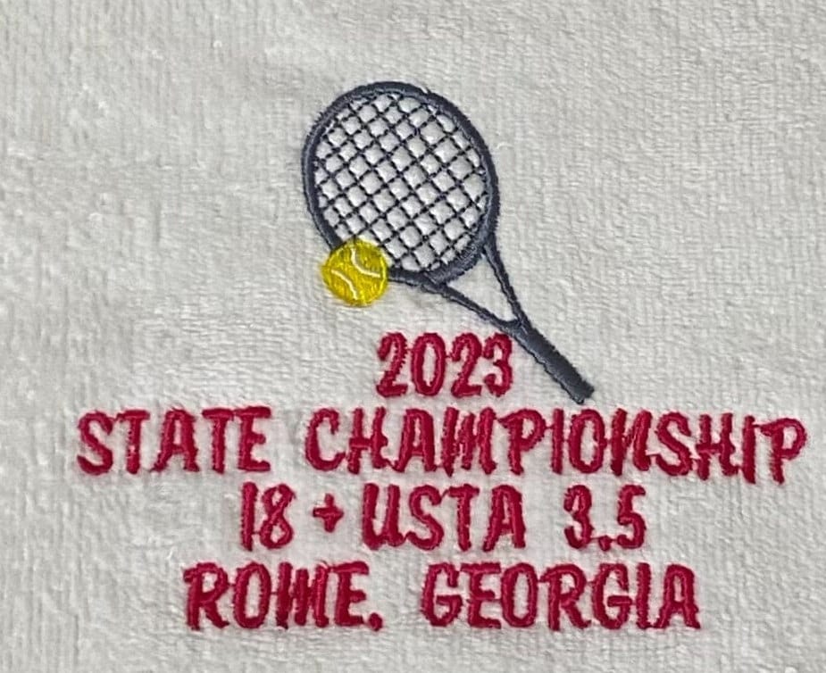Custom Embroidered Tennis Towel – Personalized Team Gift