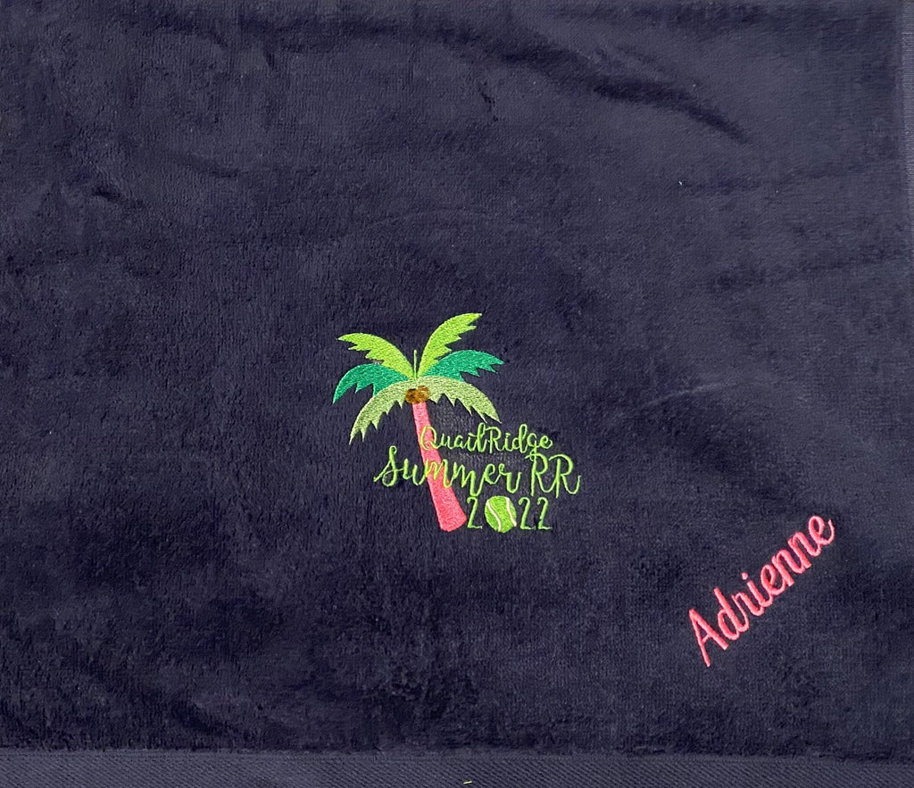 Custom Embroidered Tennis Towel – Personalized Team Gift