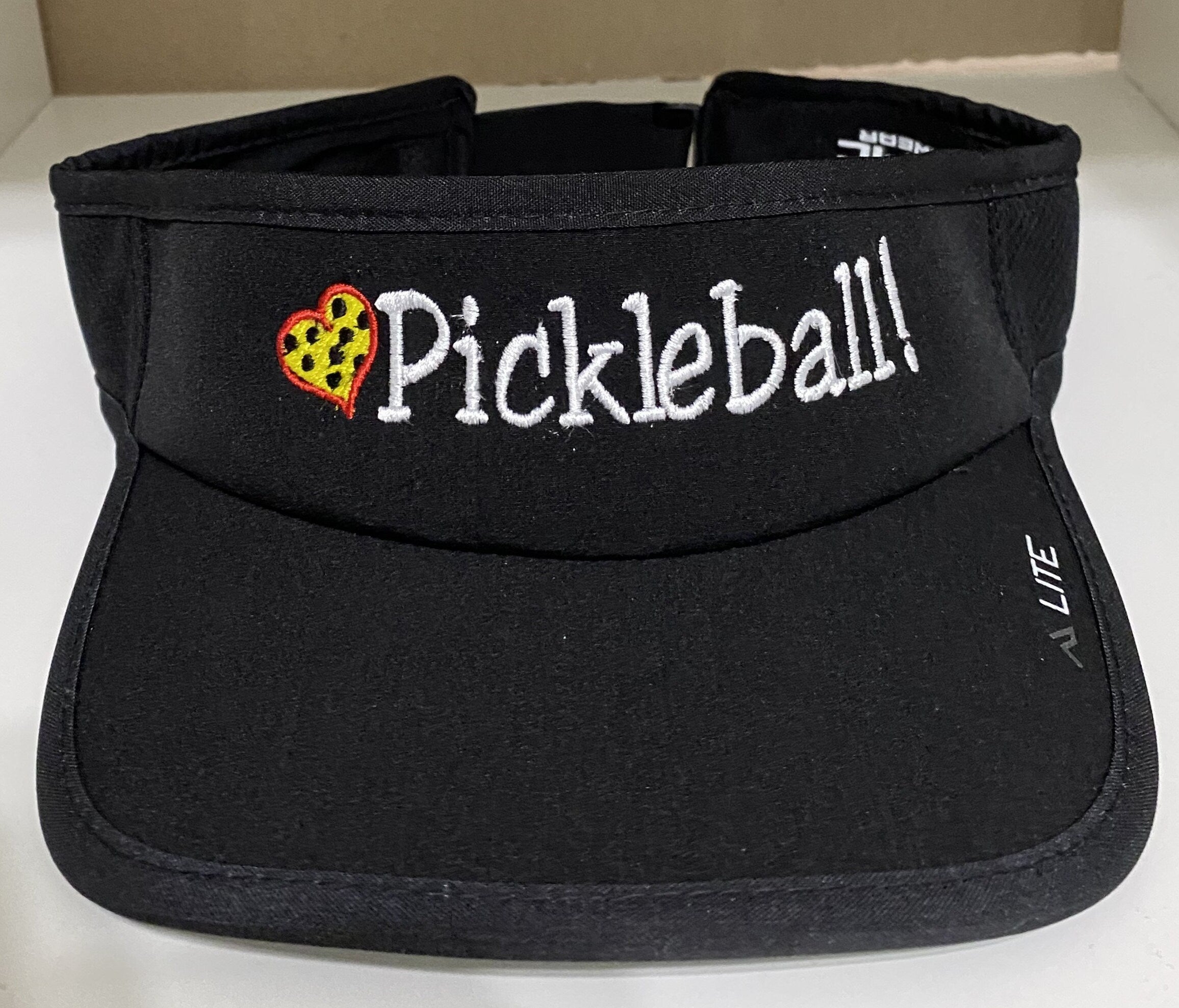 Embroidered "Love Pickleball" Visor: Dri-Fit Sun Protection