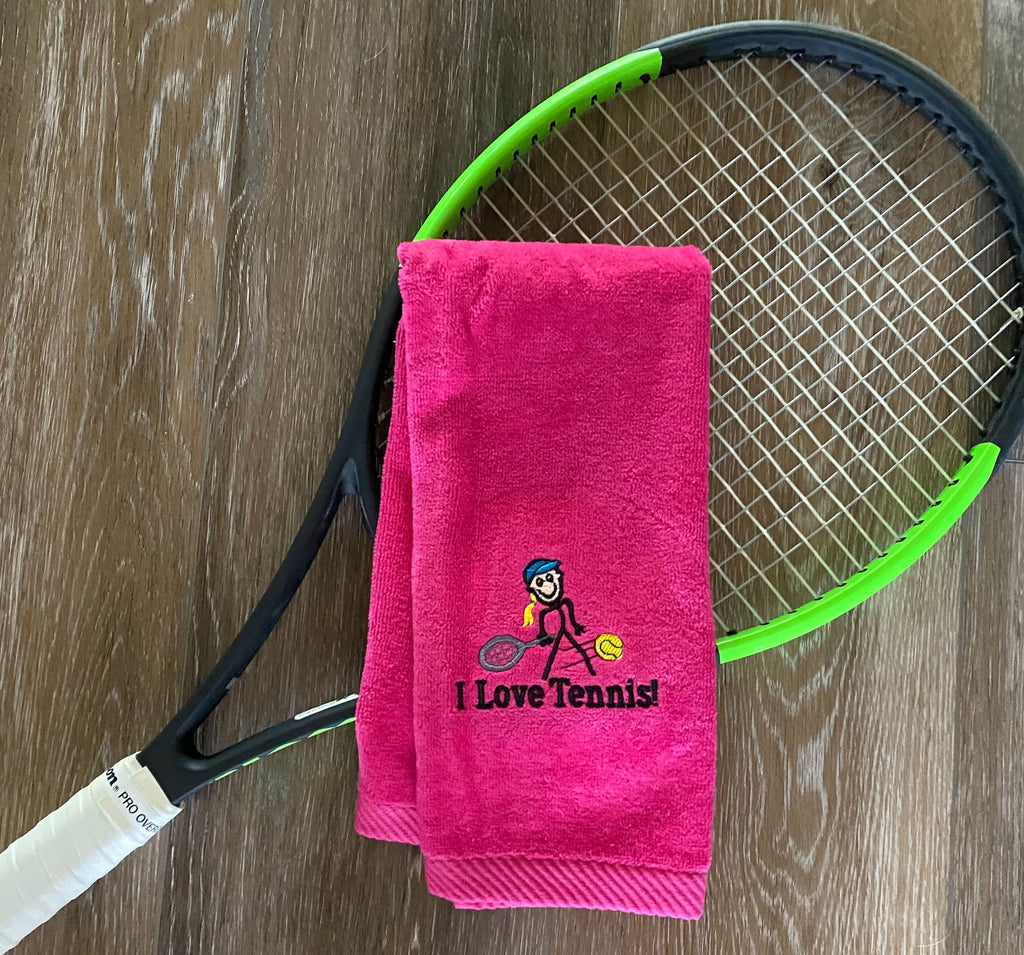 Personalized Tennis Towel: Embroidered Cotton Sports Gift