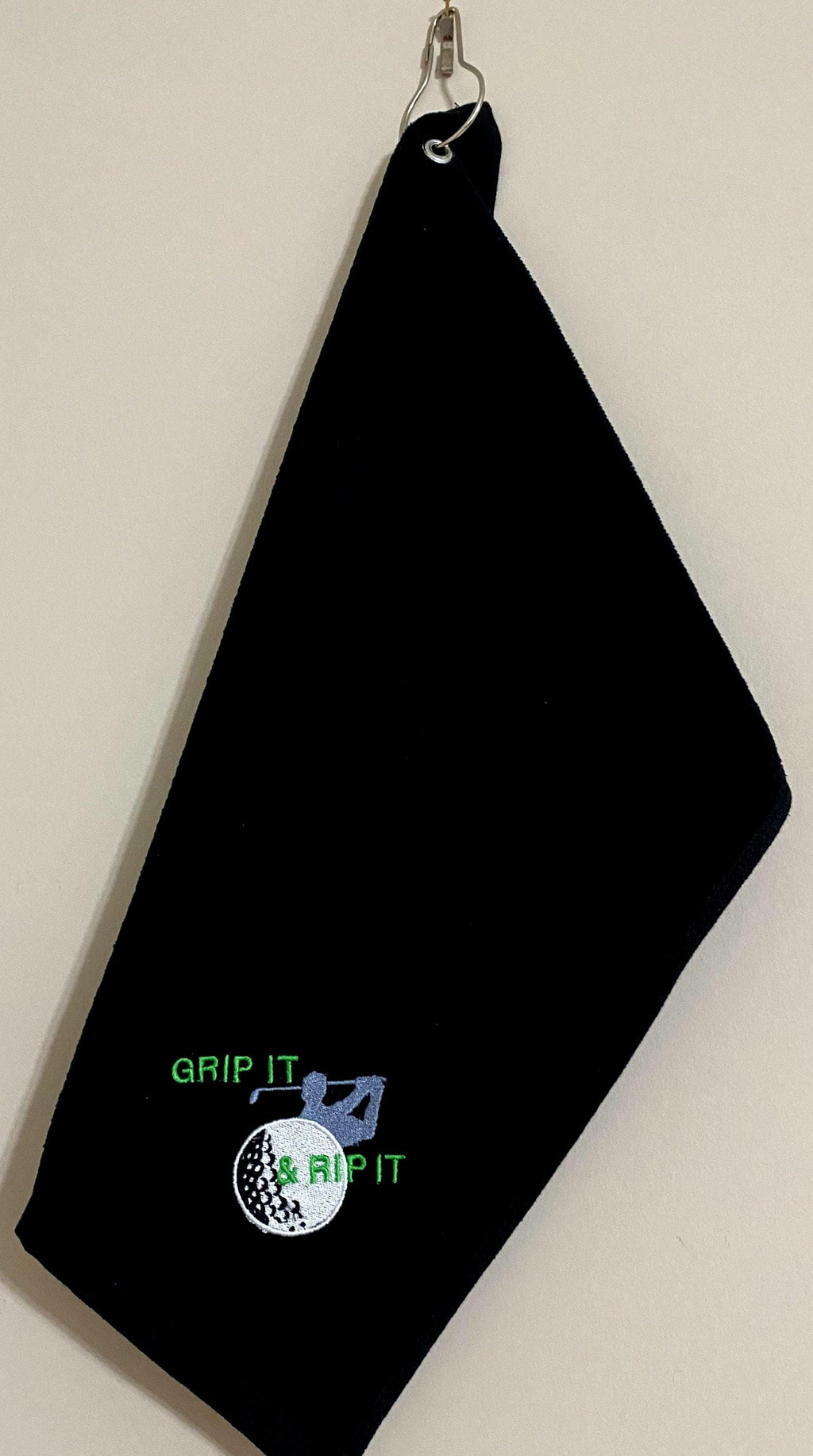 Embroidered Golf Towel: Grip It and Rip It Cotton Velour