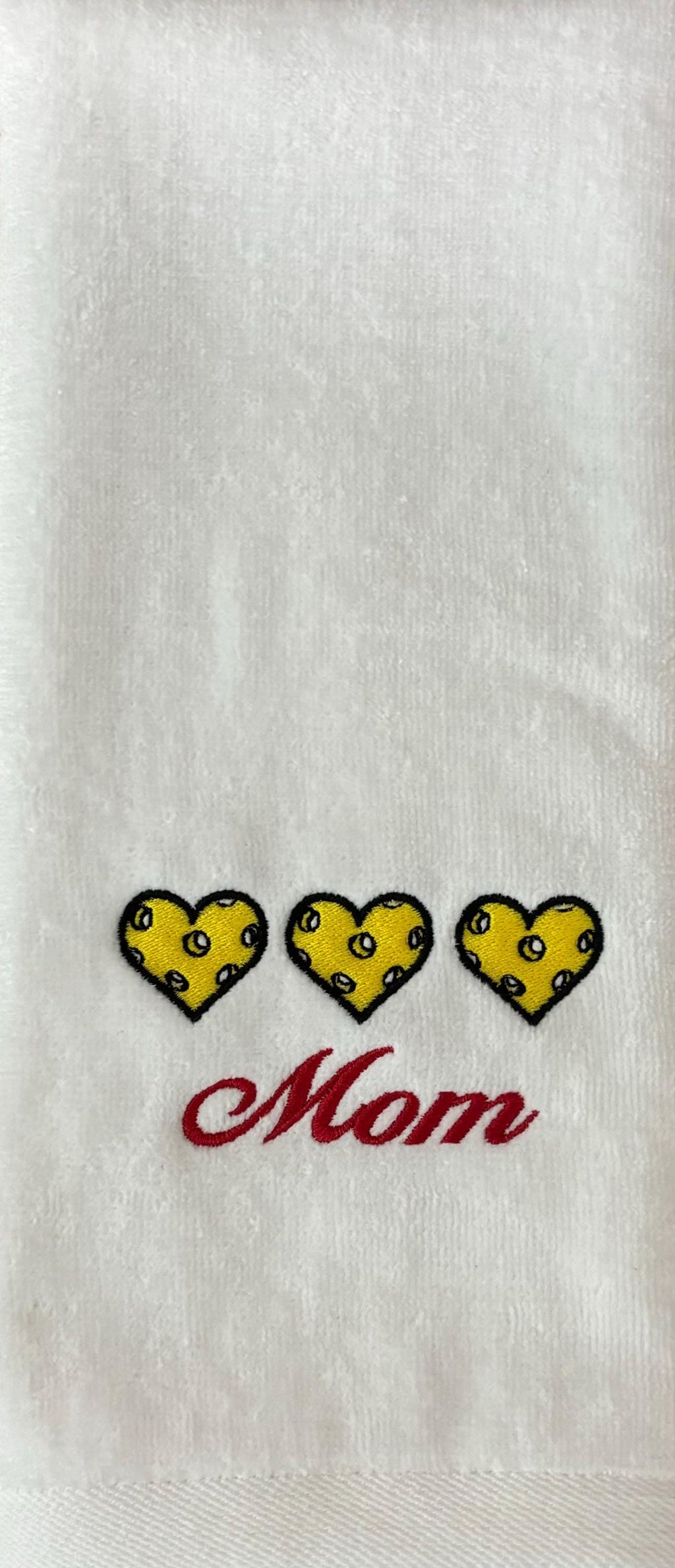 Pickleball Mom or Grandma Towel – Personalized Embroidered Pickleball Gift
