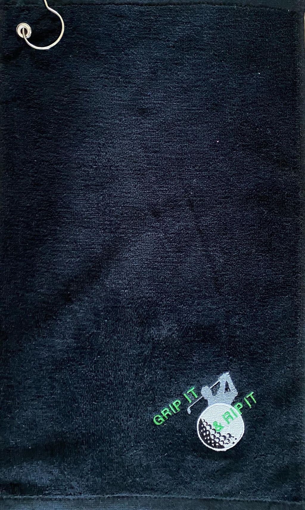 Embroidered Golf Towel: Grip It and Rip It Cotton Velour