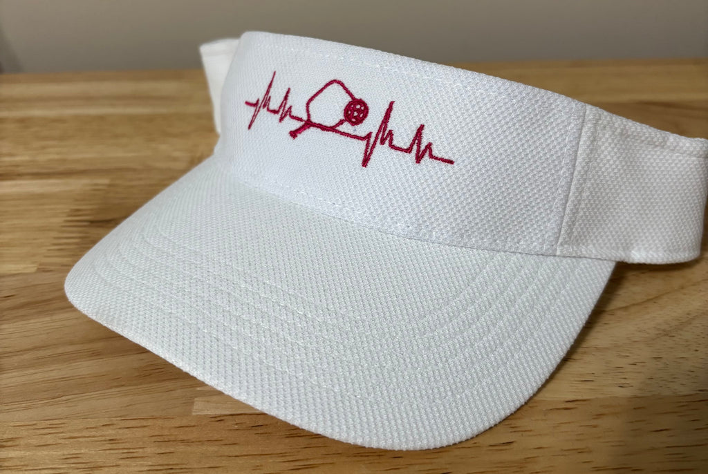 Pickleball Heartbeat Embroidered Visor