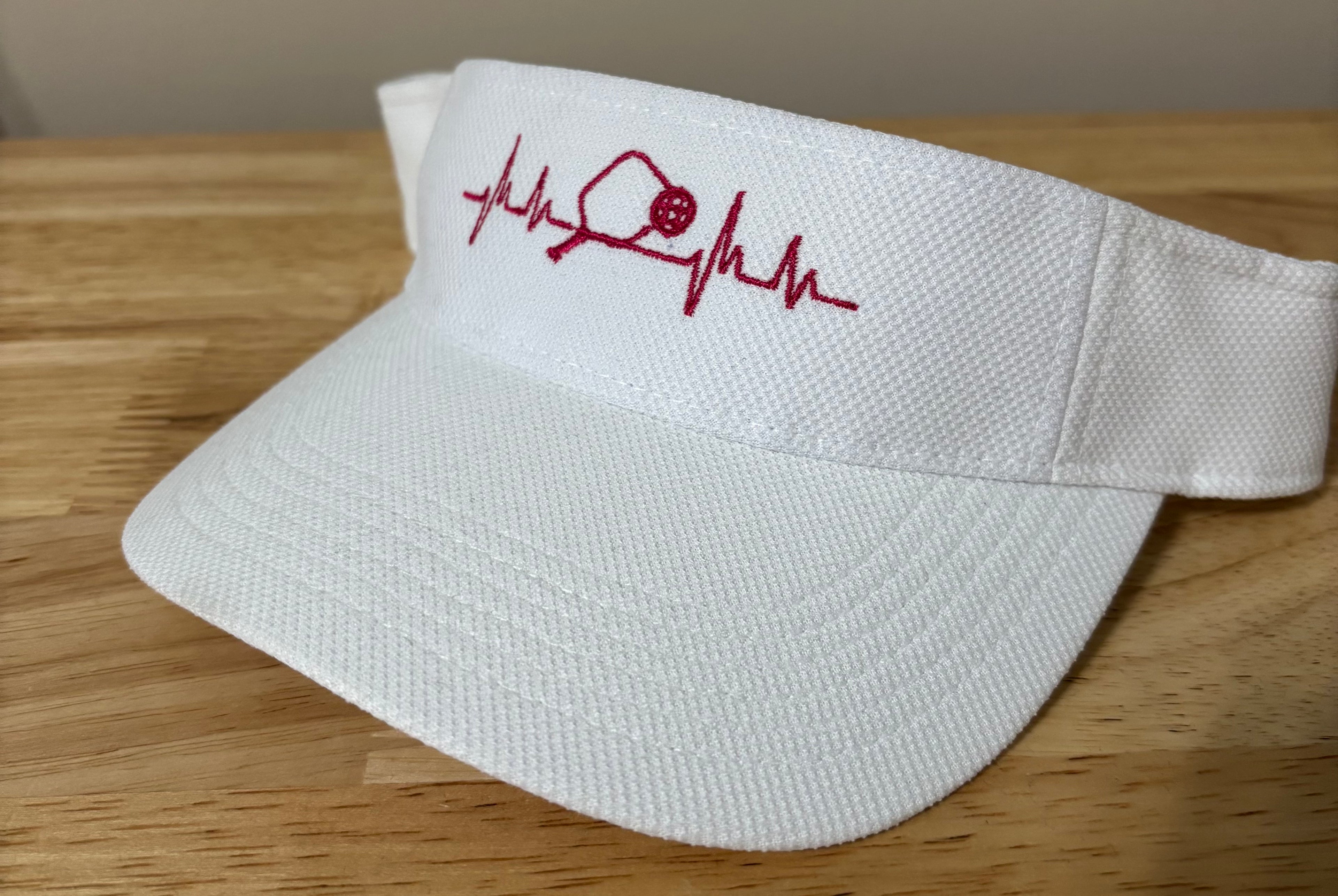Pickleball Heartbeat Embroidered Visor