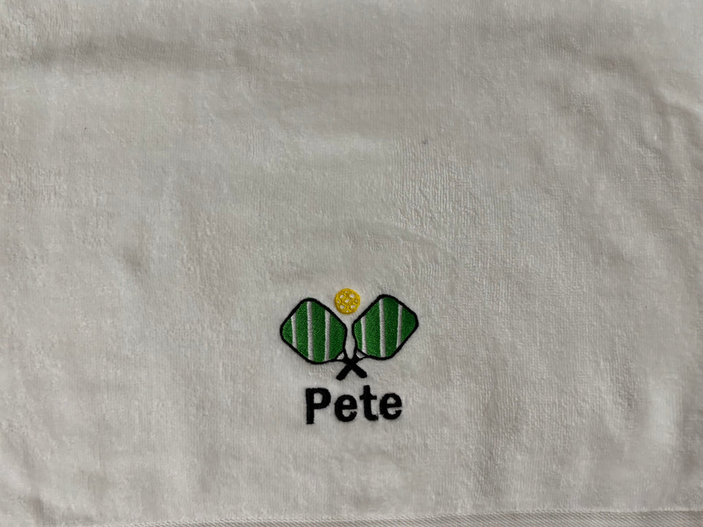 Personalized pickleball towel-custom embroidered pickleball gift for men and women