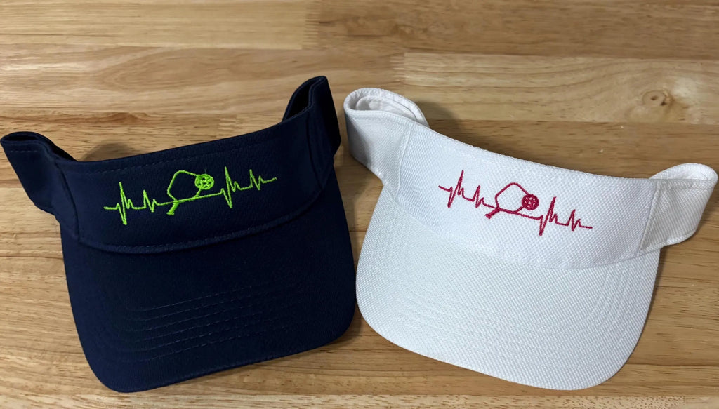 Pickleball Heartbeat Embroidered Visor