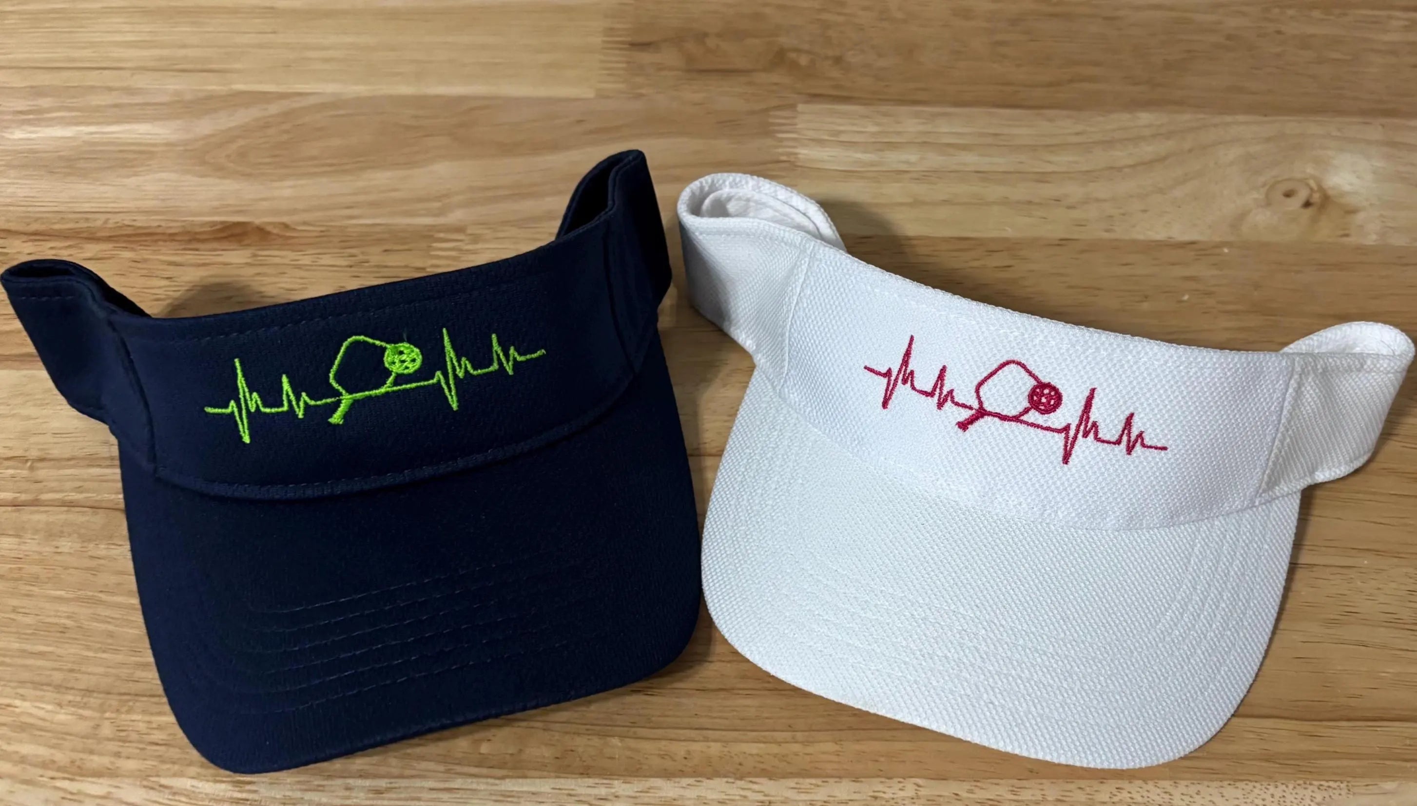 Pickleball Heartbeat Embroidered Visor