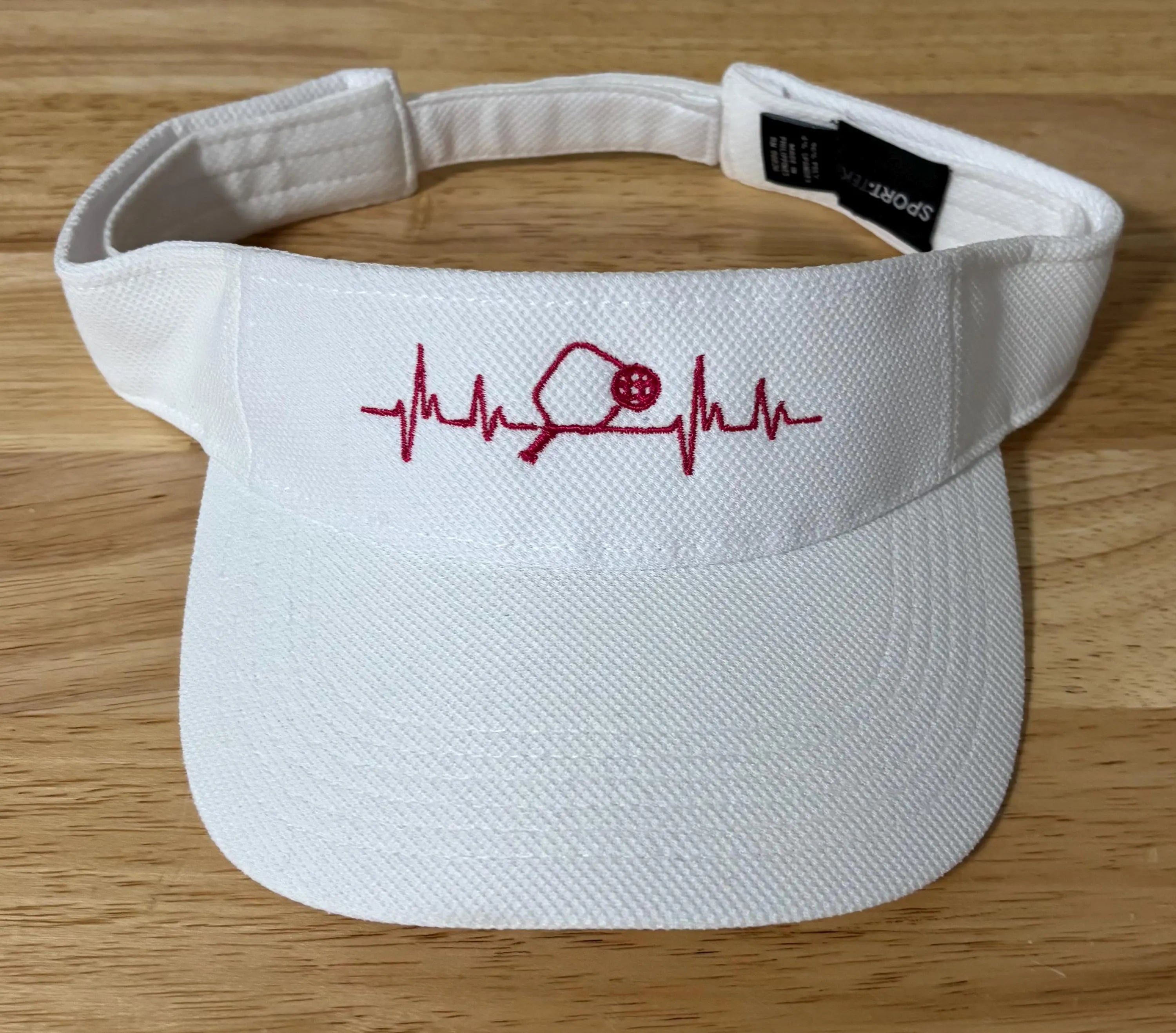 Pickleball Heartbeat Embroidered Visor